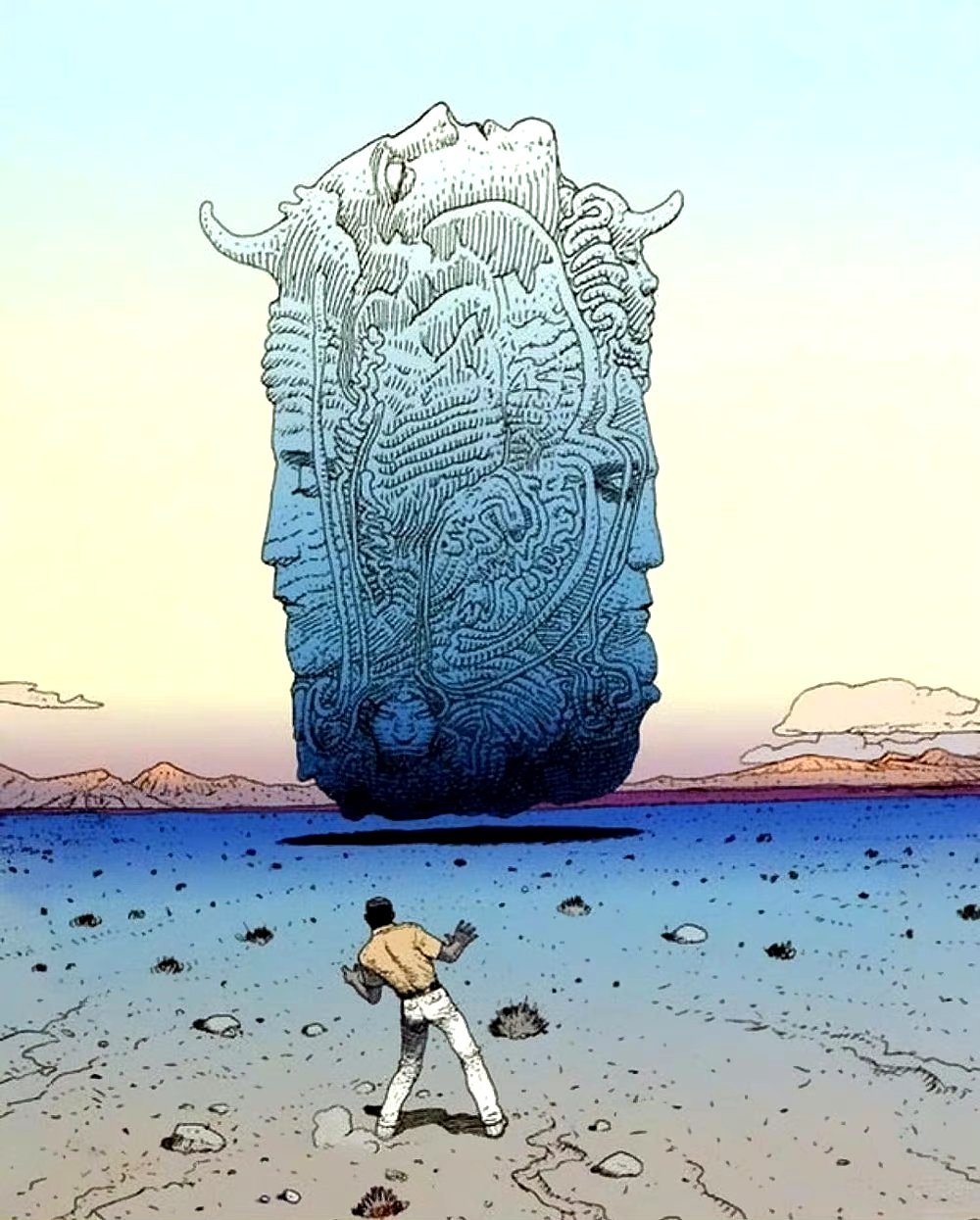 墨比斯的作品以诗意梦幻,简洁灵动的著称,对流行文化的影响非常深远