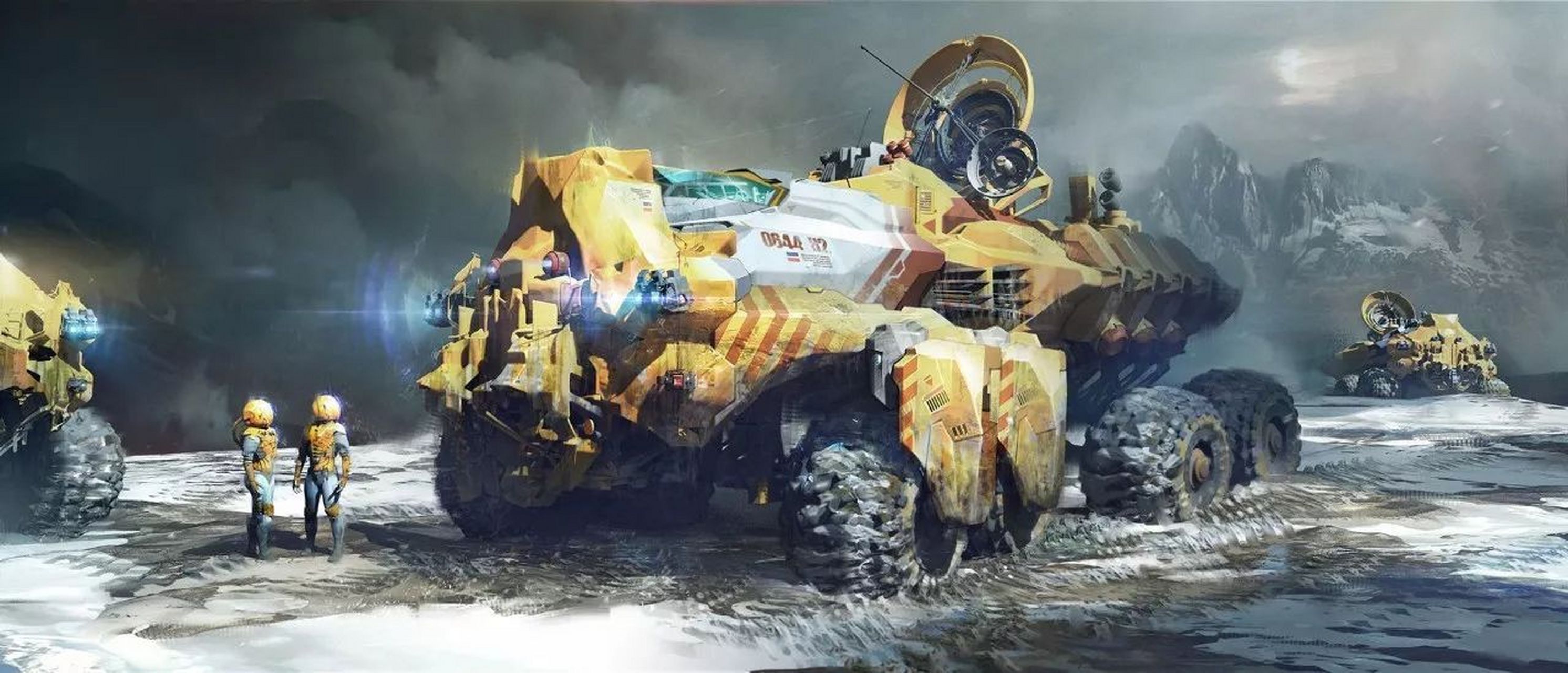 俄罗斯画师ivan laliashvili创作的重工业风格科幻作品,展现了人类