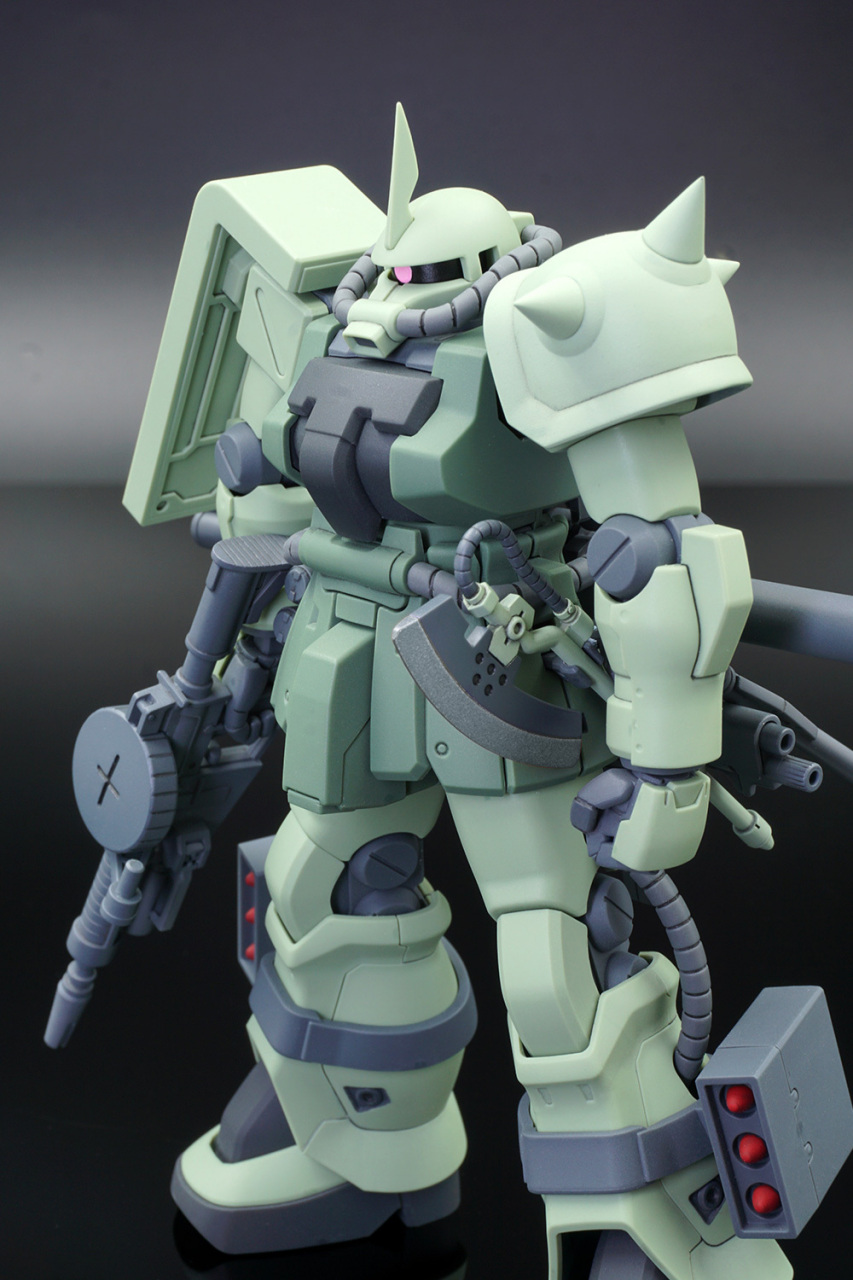 模型欣赏:机动战士高达 hguc ms-06f-2 zaku ii f2 / 扎古ii后期型,by