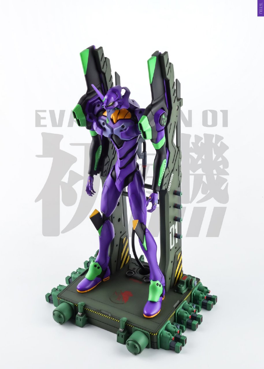 模型欣赏:万代 hg 初号机 tv版完全还原运输台,by tetsu ggbonbili .