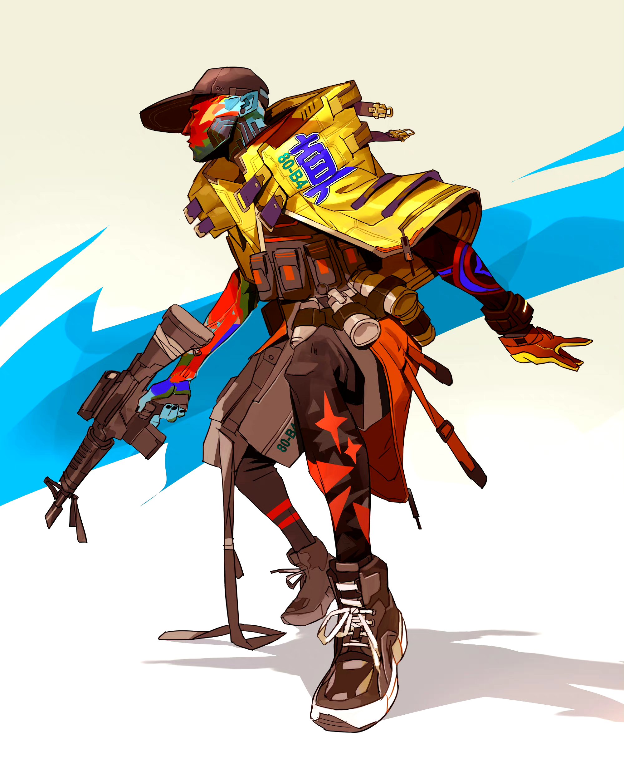 画师mehran iranloopro动漫人物设计作品欣赏,描绘了一组充满赛博朋克