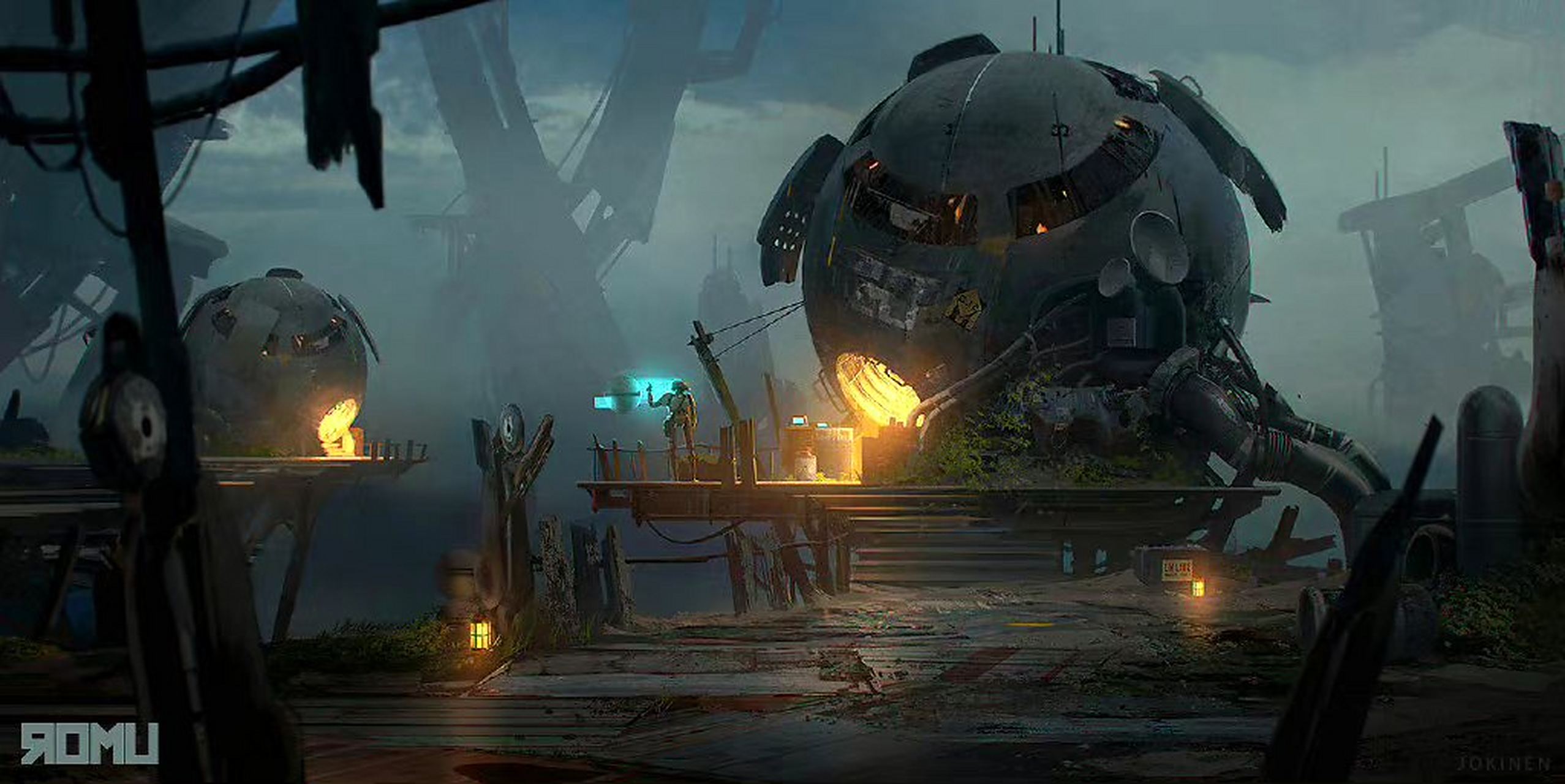 画师 juhani jokinen一组末日风格场景作品欣赏.