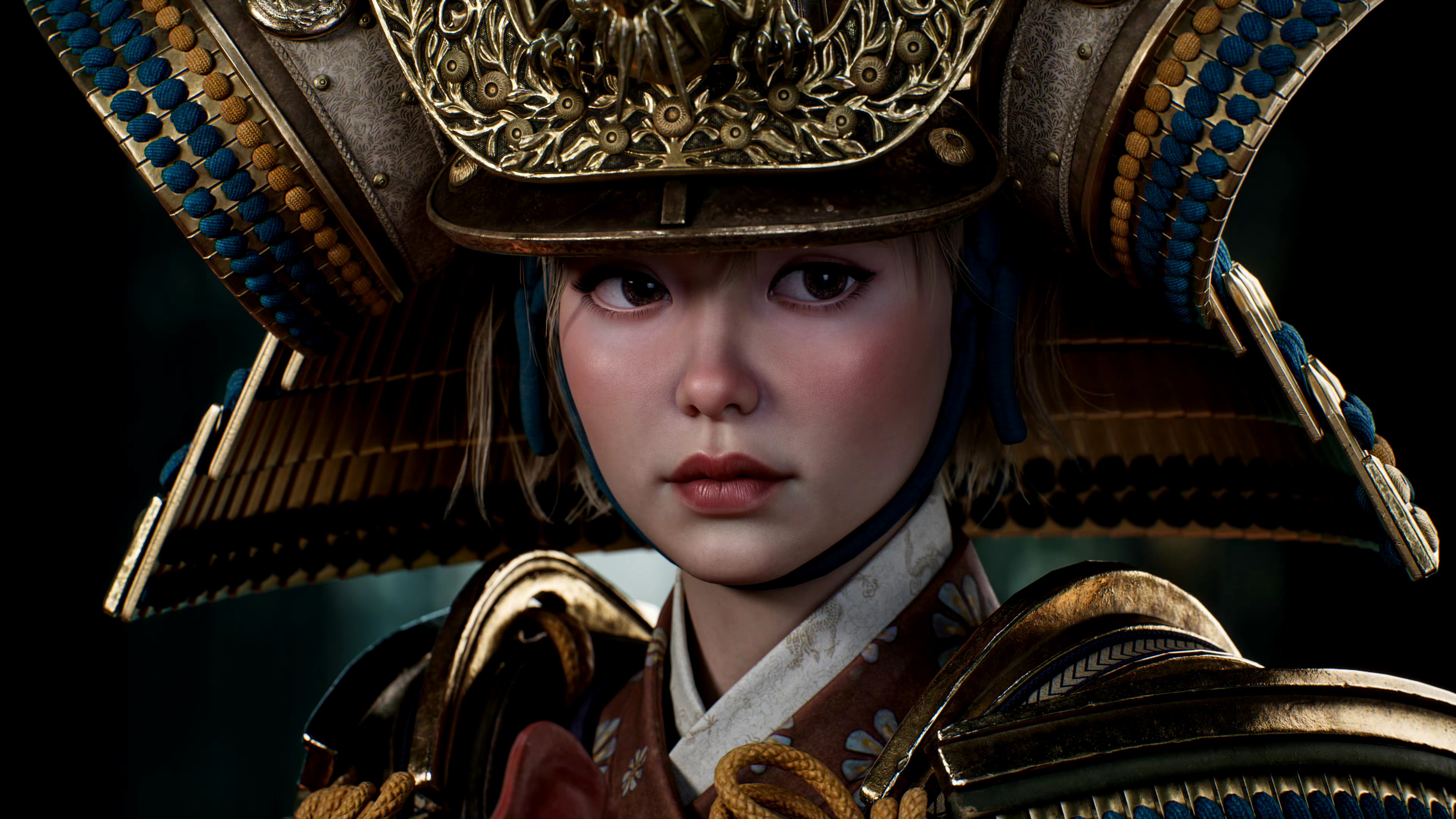 建模欣赏:女武士,盔甲表面渲染十分出色,建模师 anna smirnova,参考