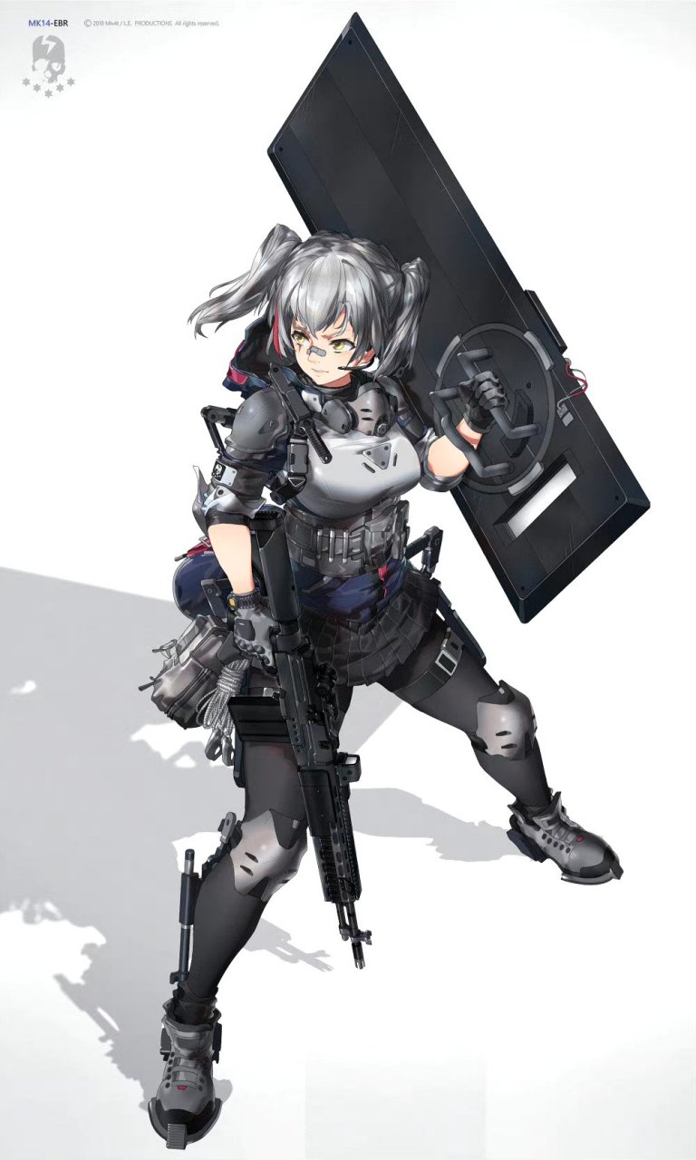 画师miv4t 676767创作的一组动漫人物设计插画,角色结合了战术