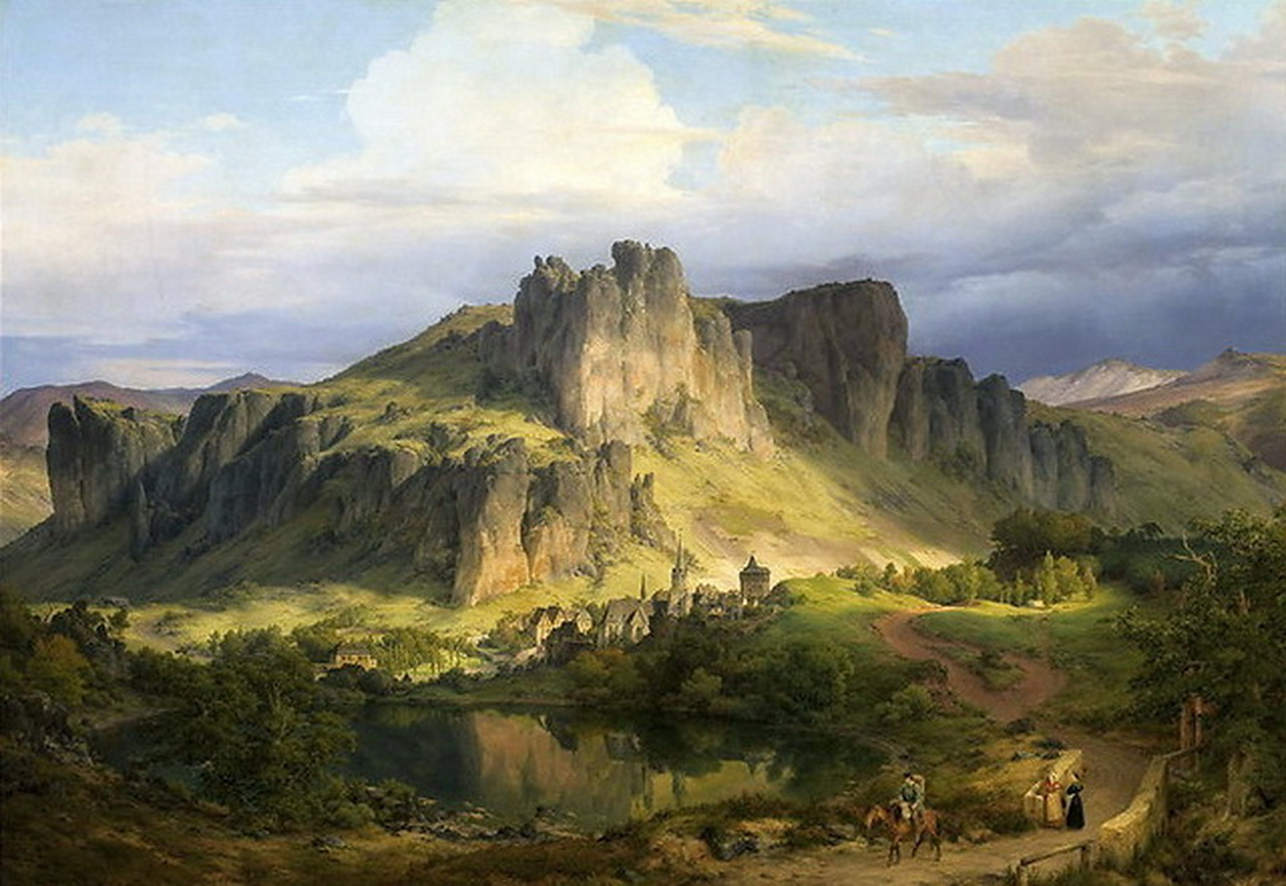 德国画家karl friedrich lessing油画作品欣赏,描绘了中世纪的人物与