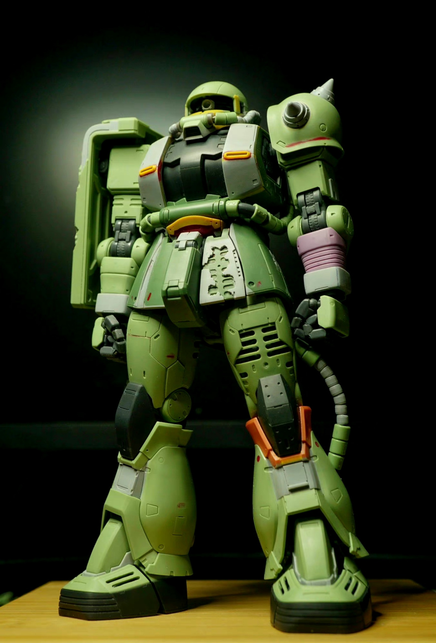 0改造的多安扎古2,添加了不少战损细节.#动漫# #模型# #高达