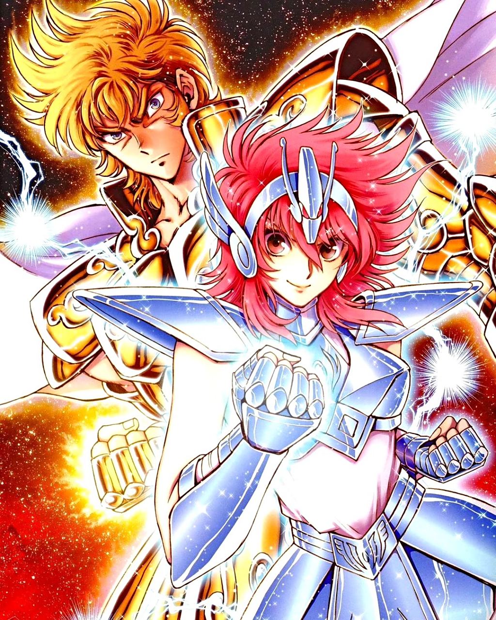 动漫《圣少女翔漫》画海报封面黄金圣斗士相关插画欣赏.