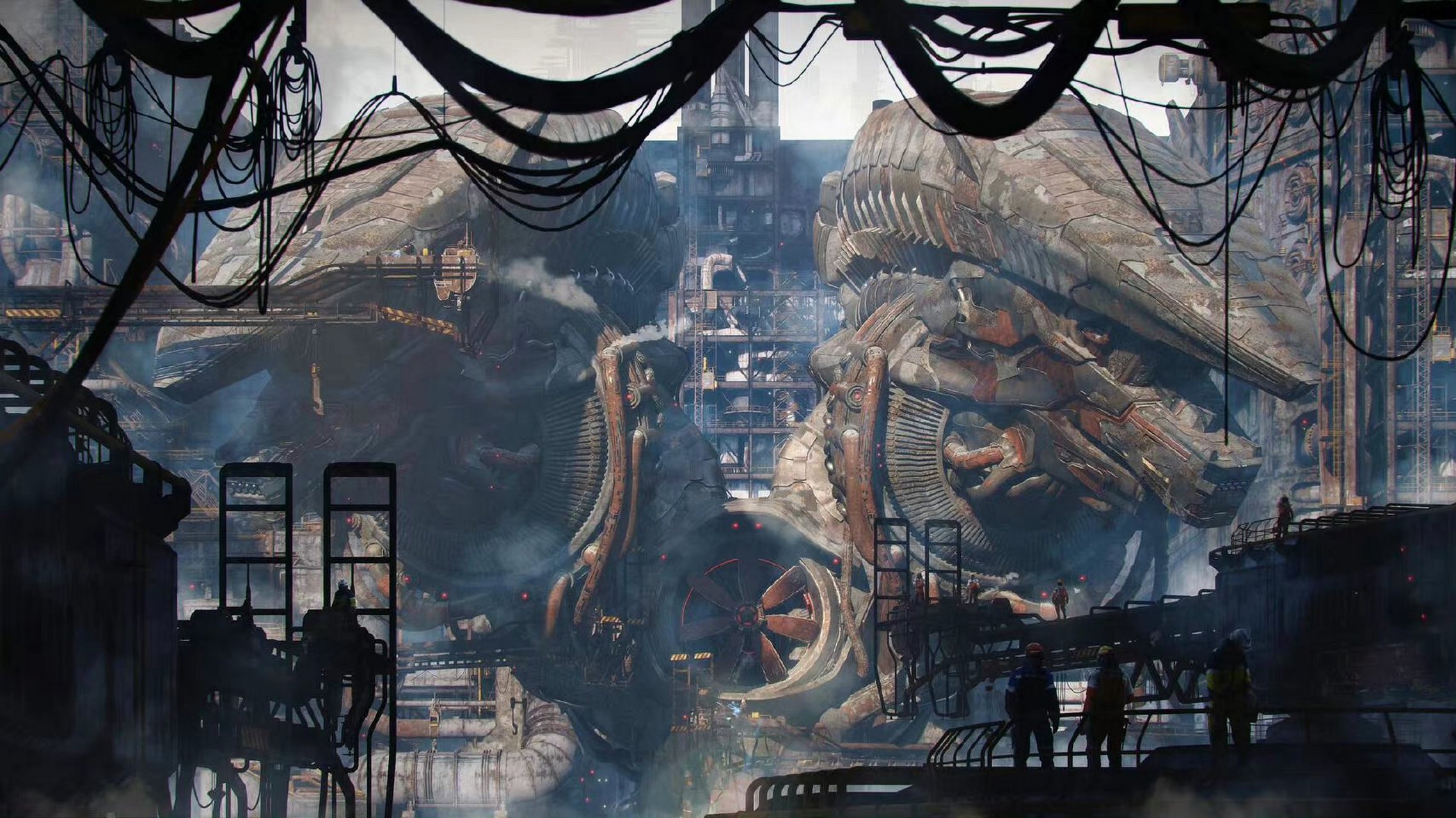 画师volodymyr donchenko概念场景作品欣赏,部分来自电影《黑客帝国》