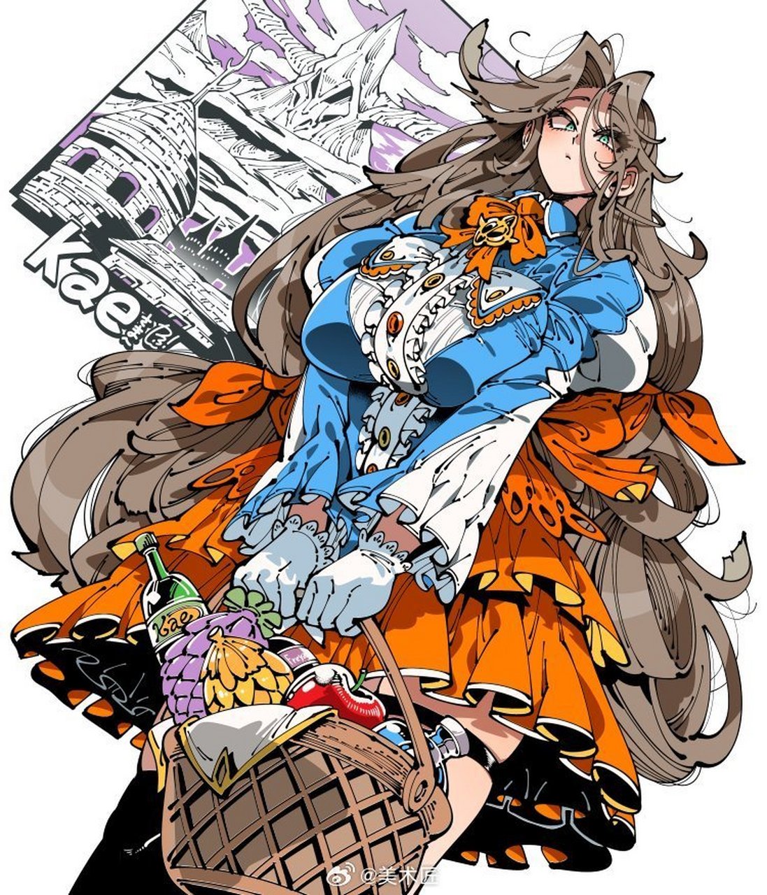 画师kafun动漫角色设计作品欣赏,色彩绚丽,人物动感十足.