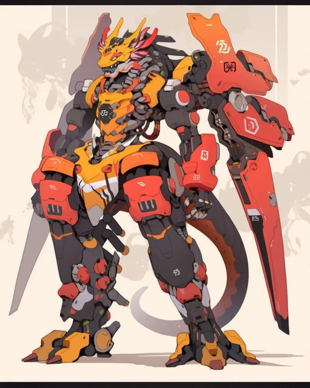 一组ai生成的机甲主题插画,现在展现的机甲样式越来越多了.