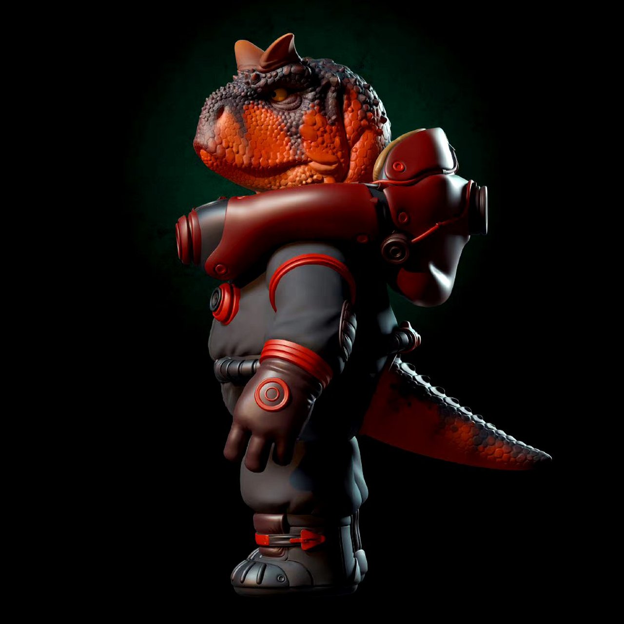 建模欣赏:星际恐龙之三角龙,霸王龙,沧龙,牛龙战士,建模师 alberto