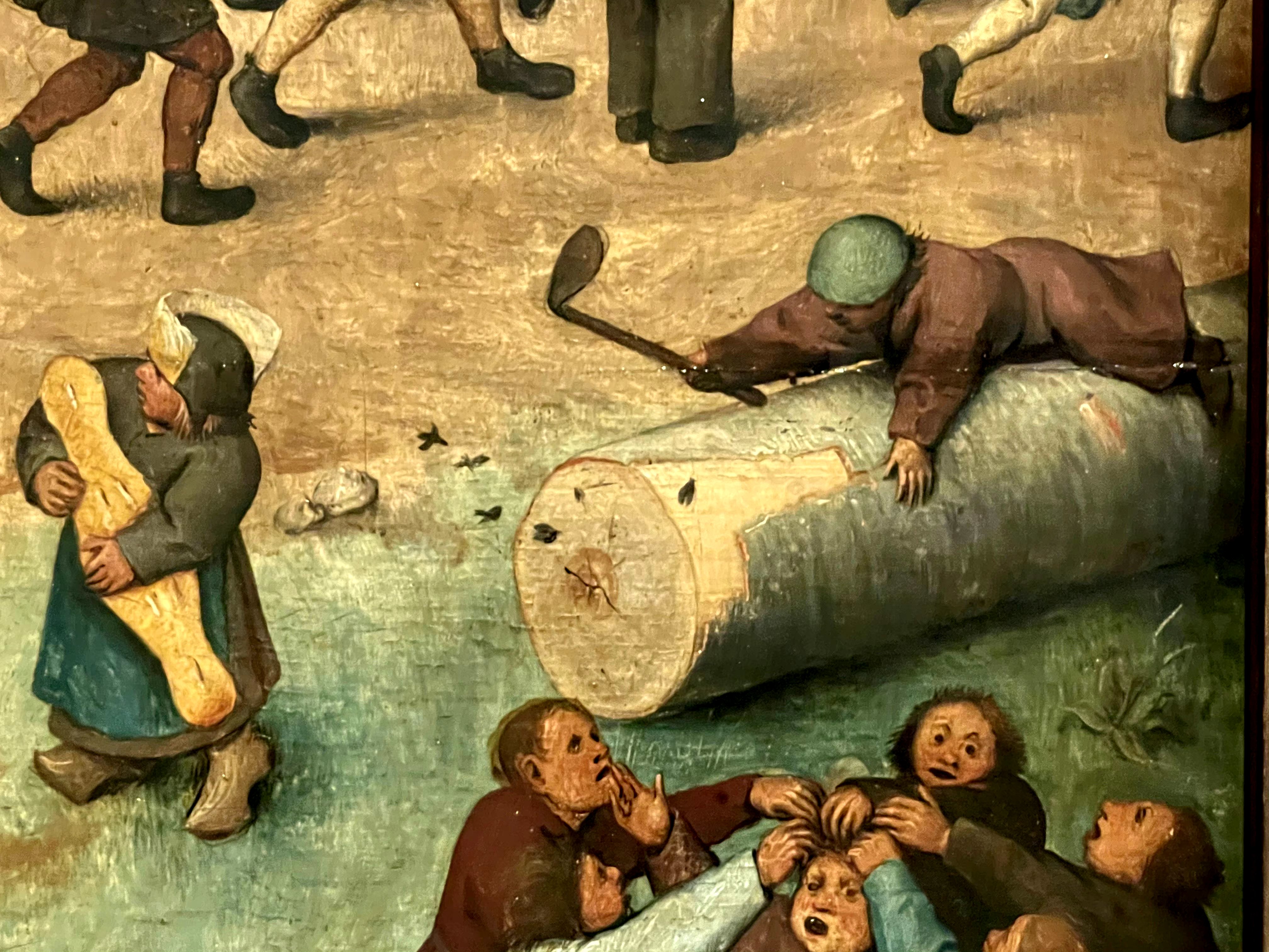 维也纳艺术史博物馆收藏的老彼得·勃鲁盖尔作品《儿童游戏》,展现了