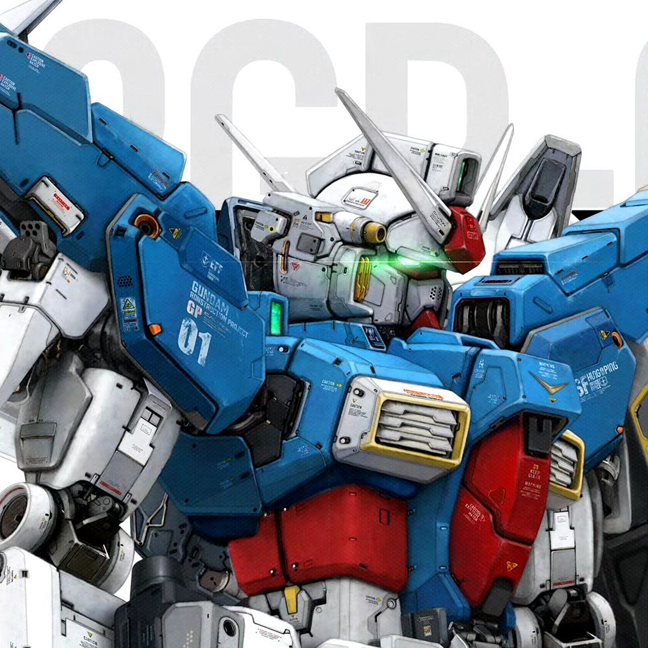 高达拼接插画,机动战士高达0083 rx-78gp-01fb 高达gp01全方位推进型