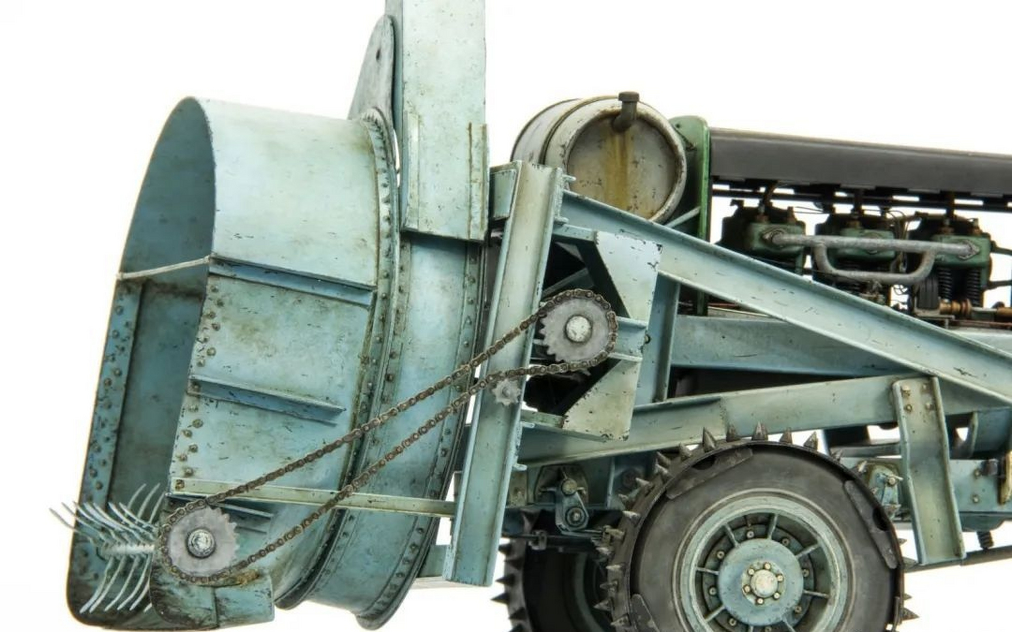 模型欣赏:国外模型师根据历史照片自制的1/35老爷扫雪车,涂装效果相当