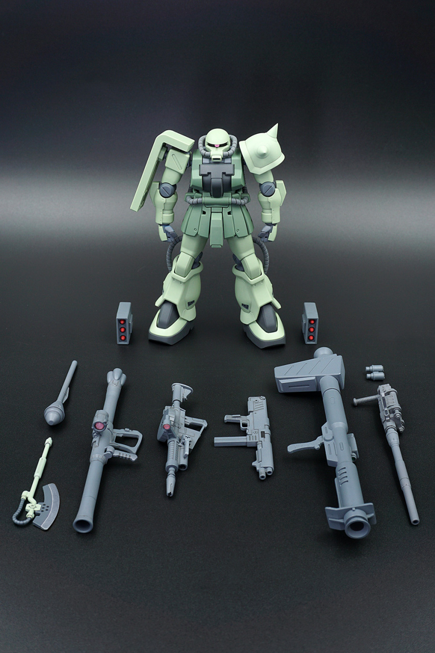 模型欣赏:机动战士高达 hguc ms-06f-2 zaku ii f2 / 扎古ii后期型,by