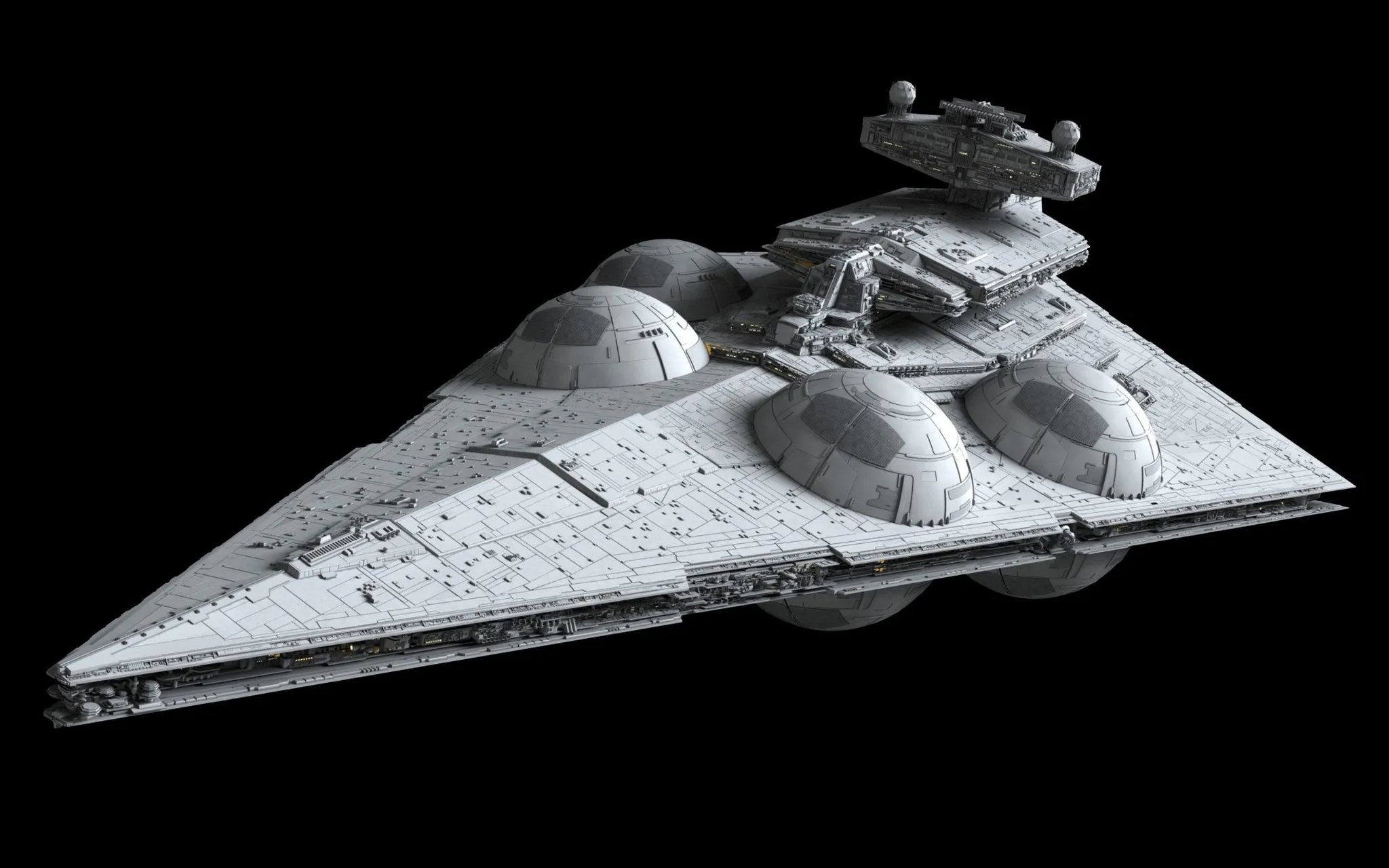 模型欣赏:星球大战 帝国军 阻绝者级歼星舰,该舰配备了一种名为"重力