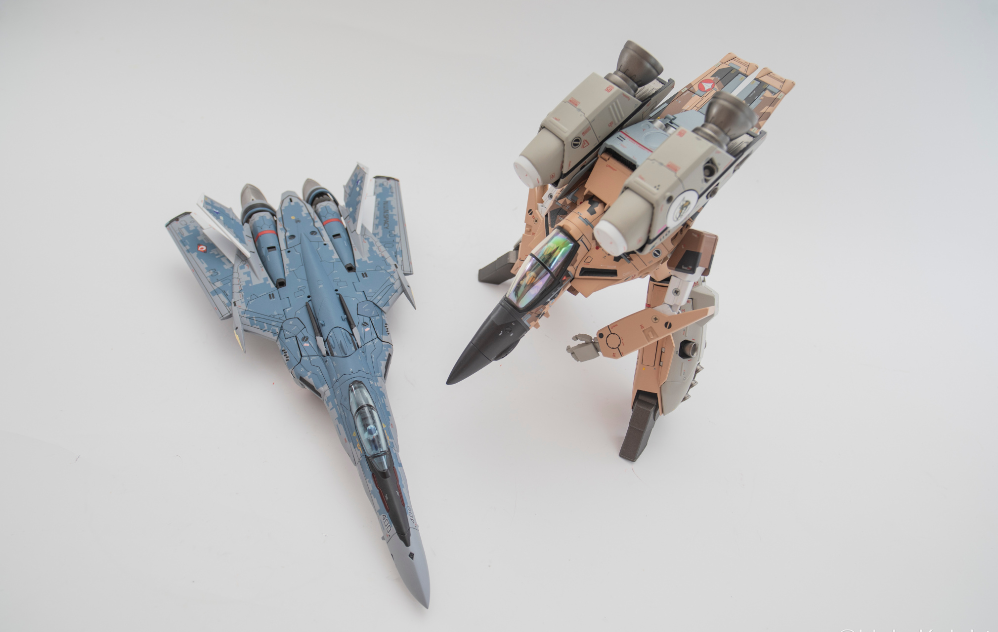模型欣赏:超时空要塞f vf-25 弥赛亚 可变战机,by linch-knight.