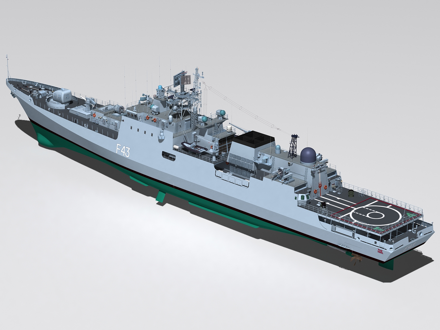 建模欣赏:俄罗斯海军11356m型导弹护卫舰