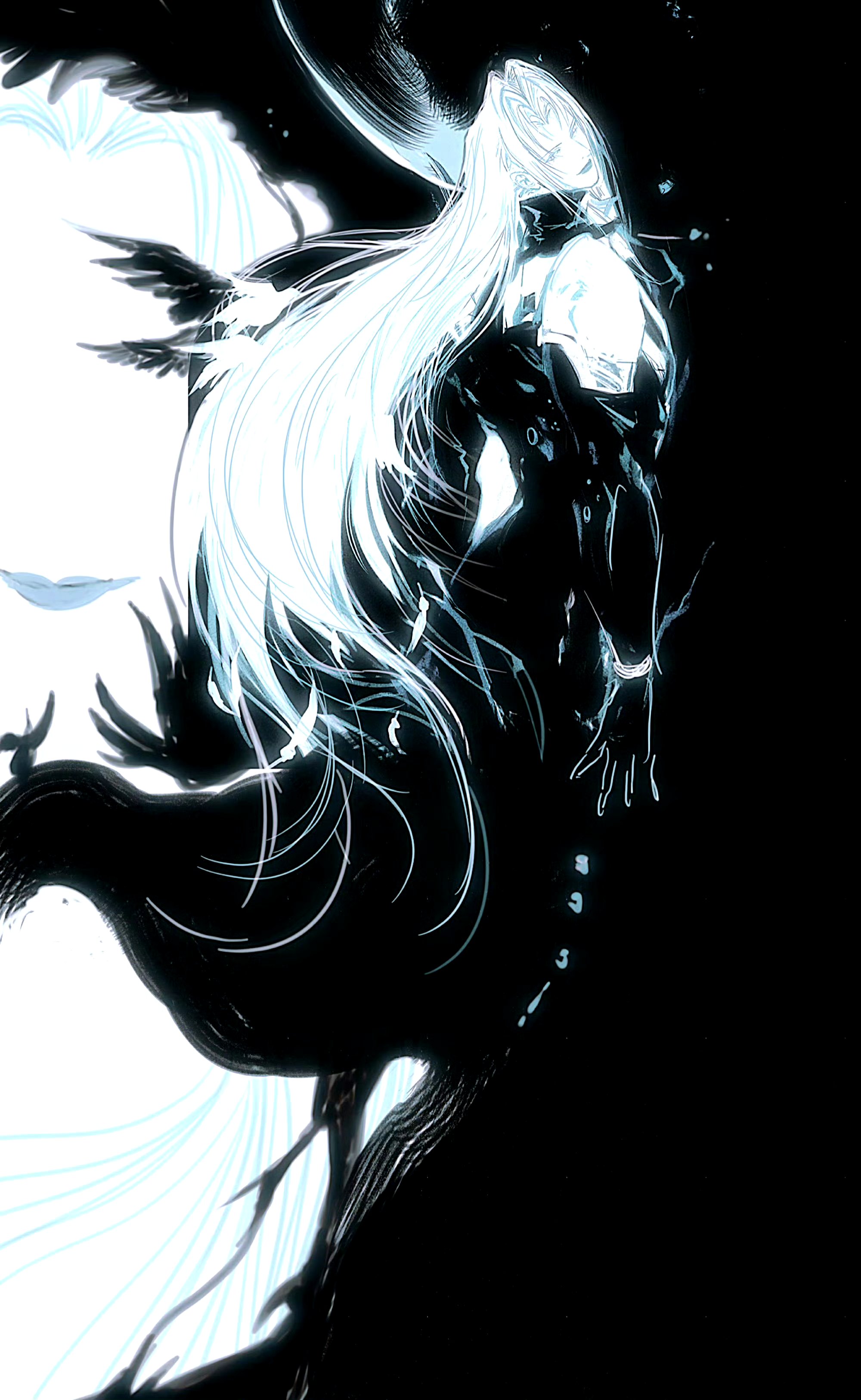 画师林子绘制的一组《最终幻想7》同人插画作品,展现了飞鸟般迷惘的