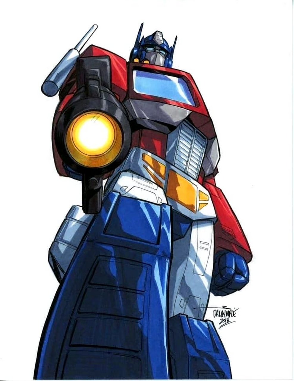 一组变形金刚汽车人领袖擎天柱插画欣赏,大哥永远是最帅的,by scott