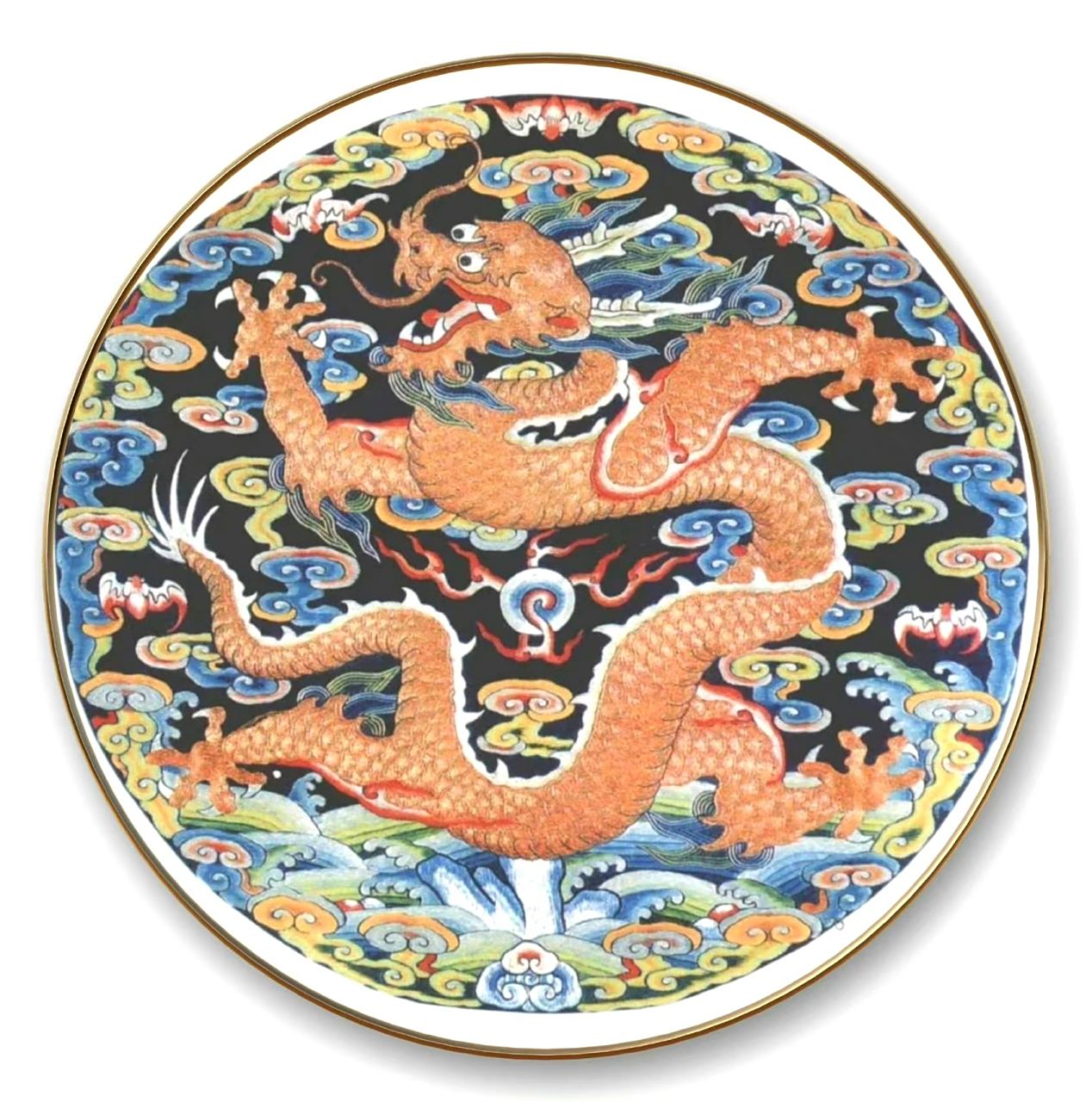 一组中国古代龙图腾纹饰欣赏,展现了形态各异的龙图案.