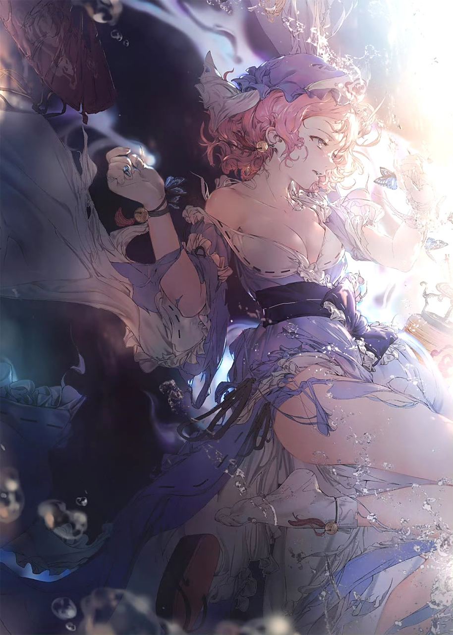 画师miv4t梦幻场景作品欣赏,幻彩的影像与人物结合,带有凄美的感觉.