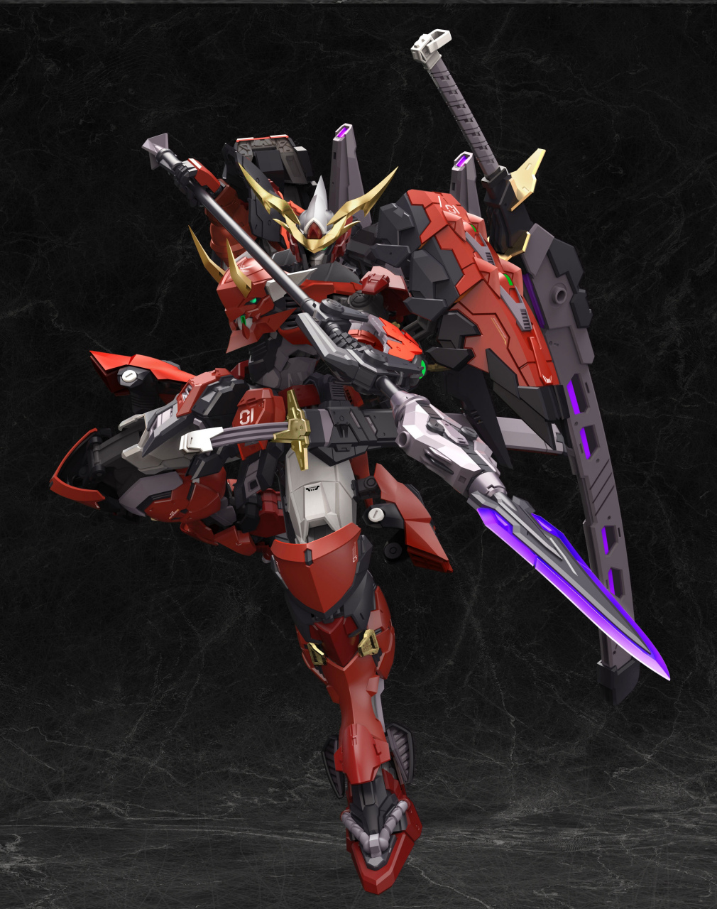 模型欣赏:铭匠传 国创机甲 模型 赤鬼若 清盛 成品骨架.