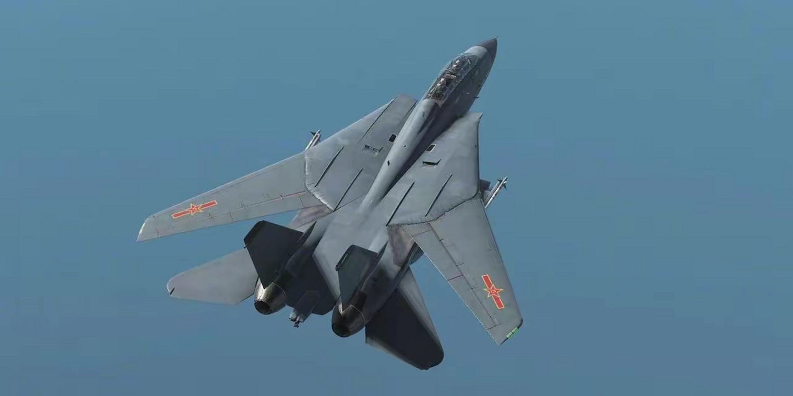 一组超级雄猫21战斗机想象图,超级雄猫21是f-14战斗机的计划改进型