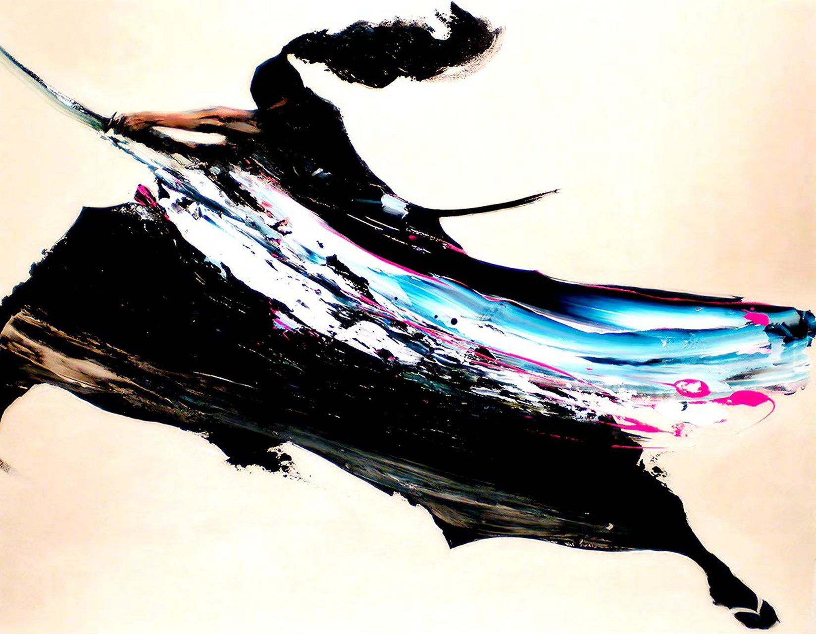 剑气无双,一组抽象武者插画,动感十足,by ryohei yamashita.