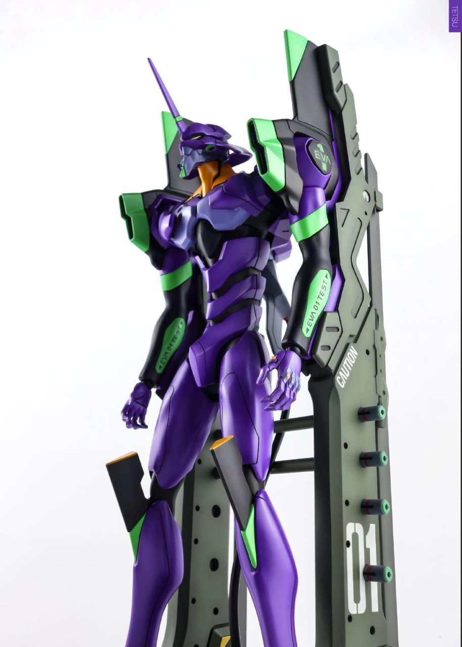 模型欣赏:万代 hg 初号机 tv版完全还原运输台,by tetsu ggbonbili .