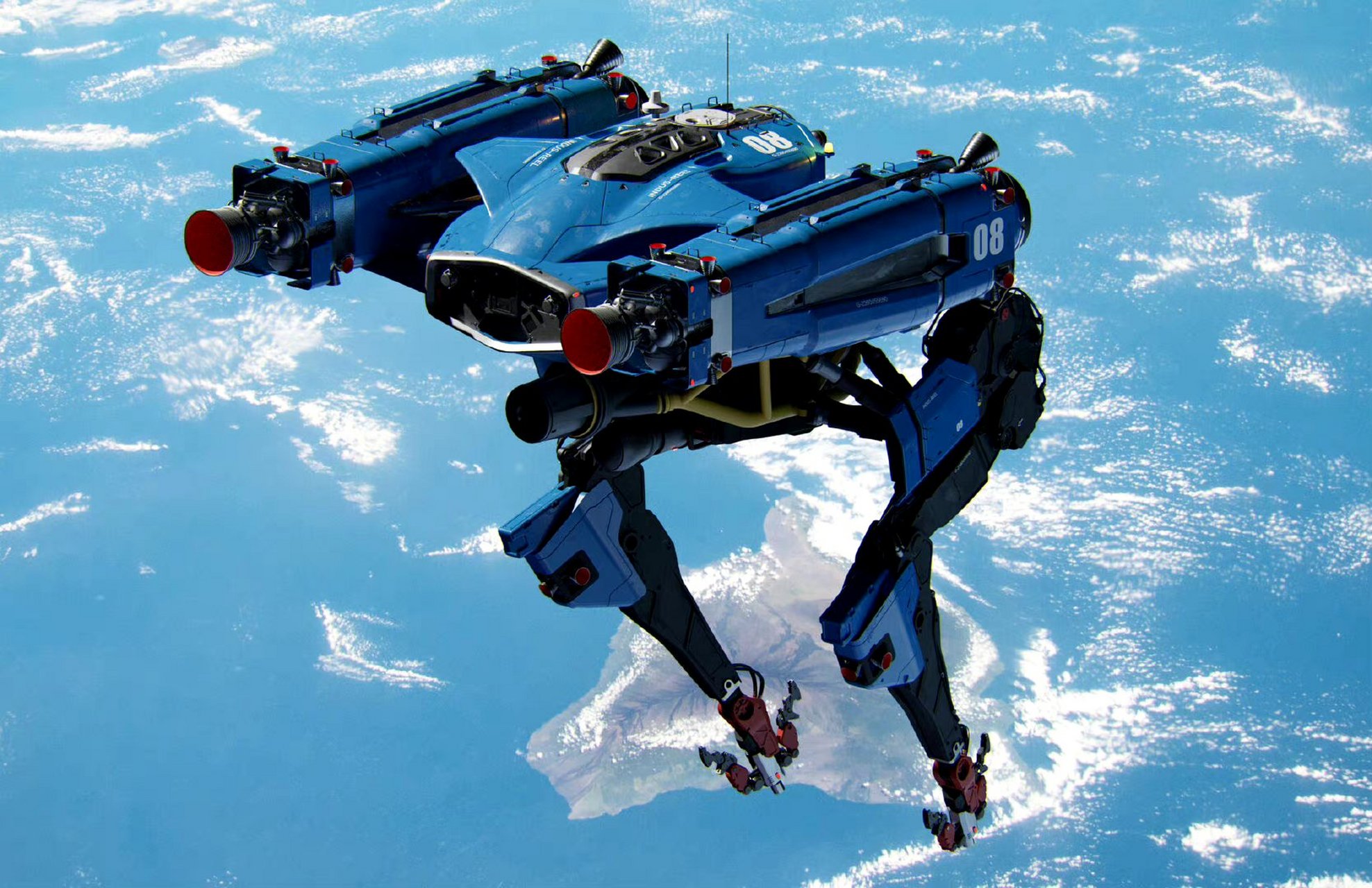 建模欣赏:太空作业用航天机甲,by aaron boomhower.