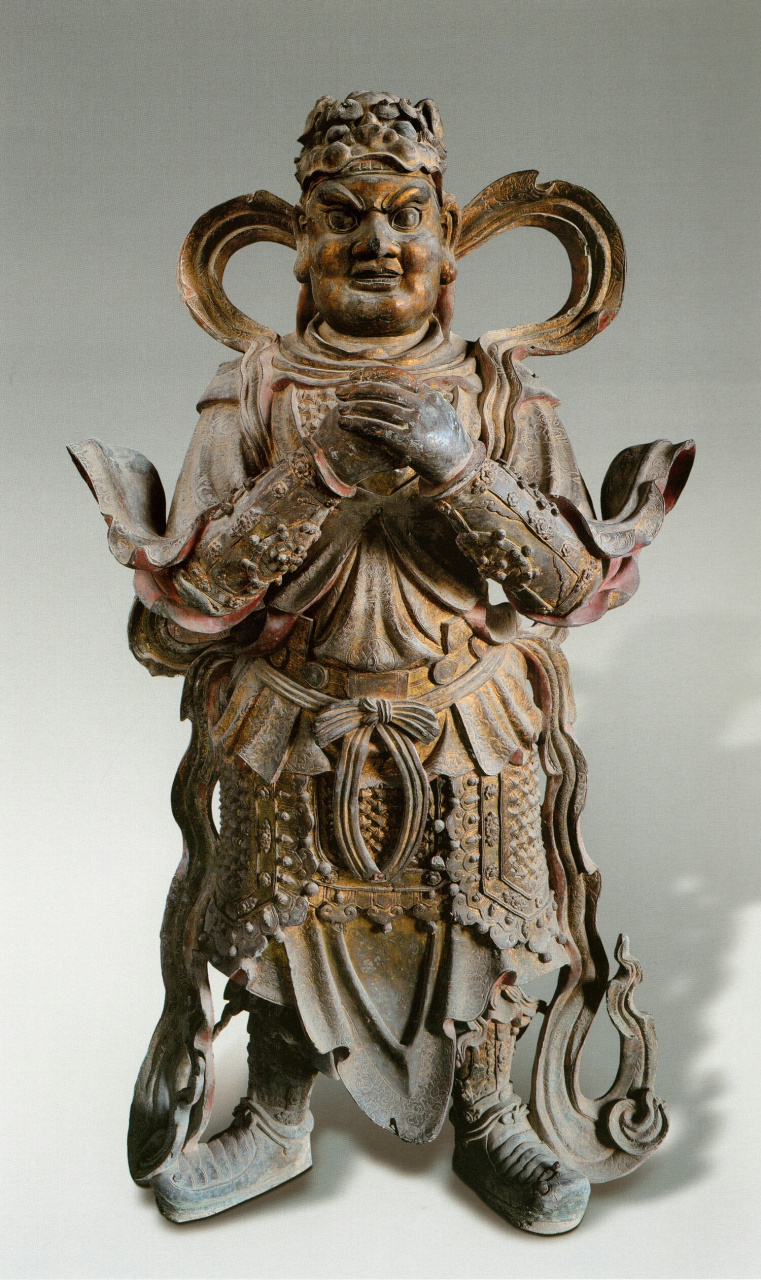 分享一组我国古代雕塑作品:明代铜鎏金六甲神像,子,戌,申,午,辰,寅