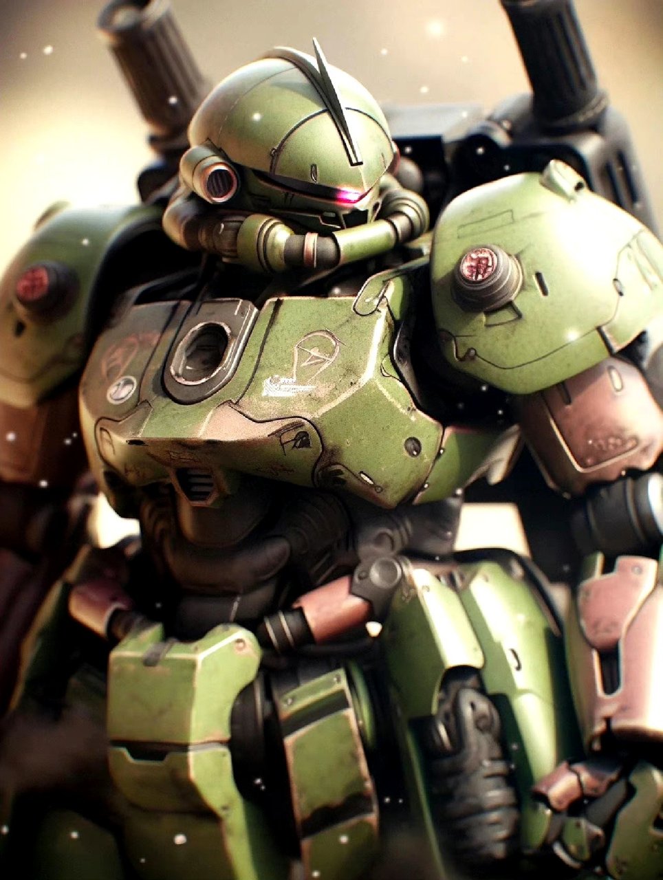 ai创作:一组独眼系的机体,看来在ai能绘制高达后,扎古系的机体还需要