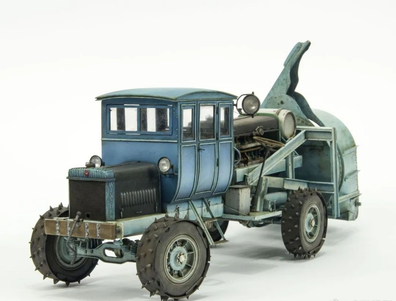模型欣赏:国外模型师根据历史照片自制的1/35老爷扫雪车,涂装效果相当
