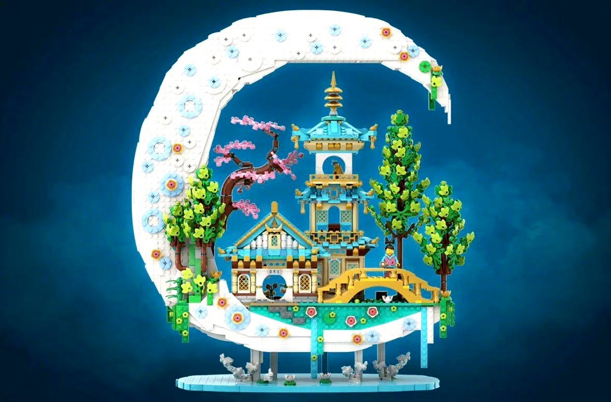 模型欣赏:乐高ideas官网投稿作品《广寒宫》,作者legotruman.