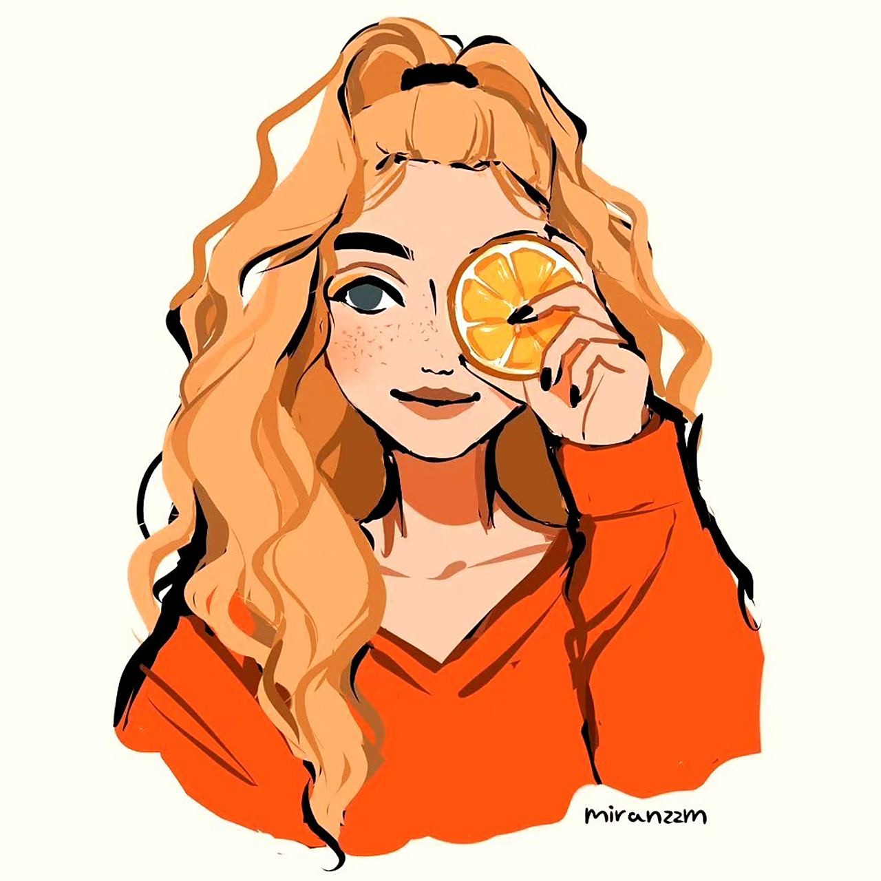 画师ba07rsony csenge动漫角色插画欣赏,色彩简洁富有神韵.