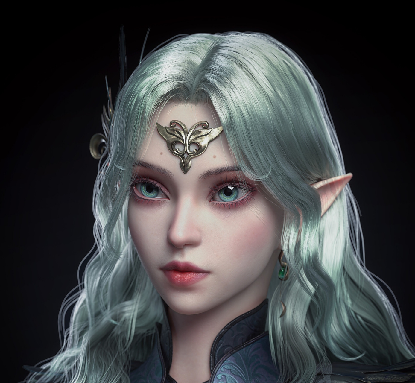 建模欣赏:精灵女法师,by 毛瑞辞.#动漫# #模型# #二次元