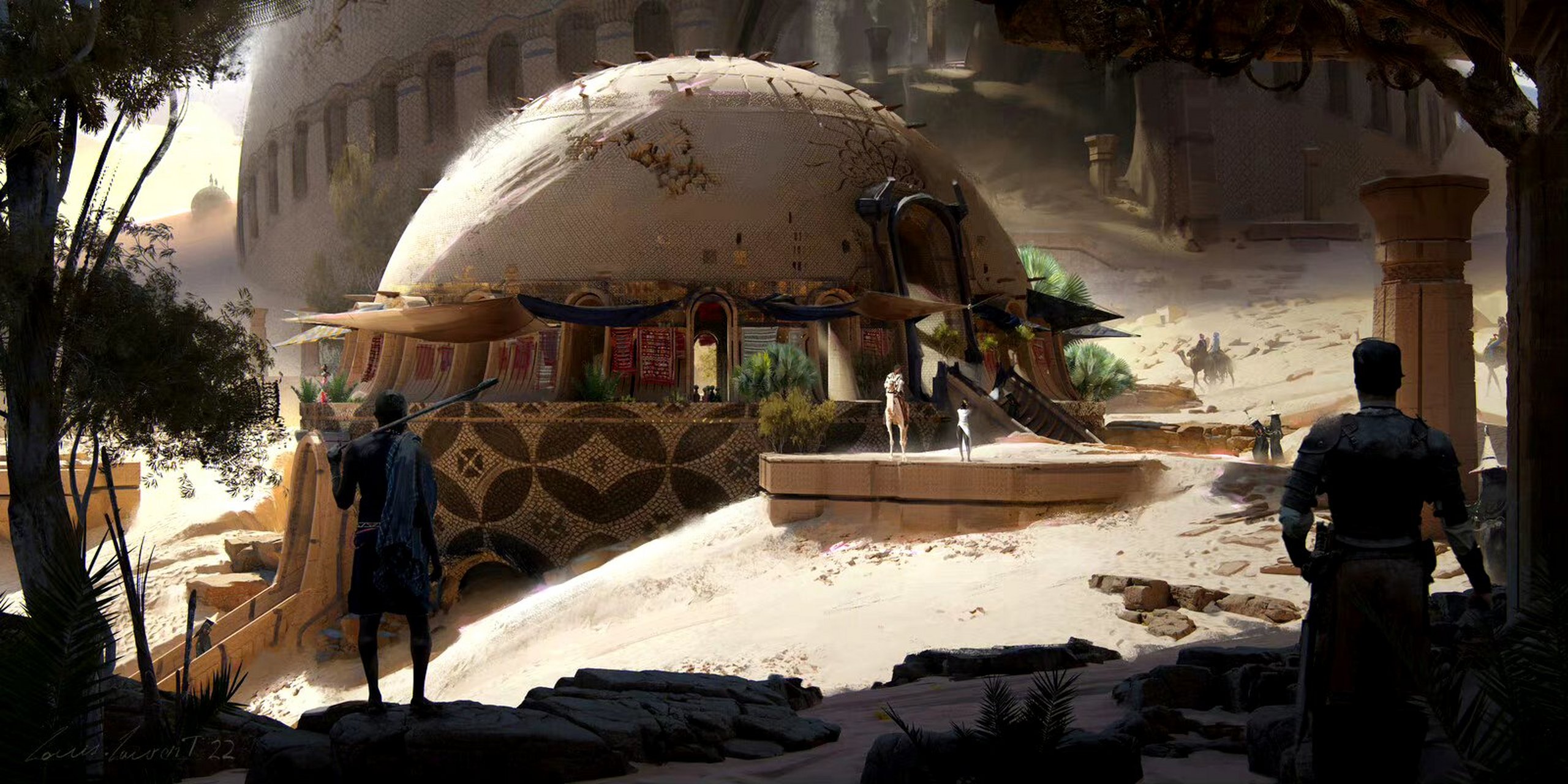 一组异界之旅的科幻插画,louis laurent作品.#动漫# #插画# #科幻