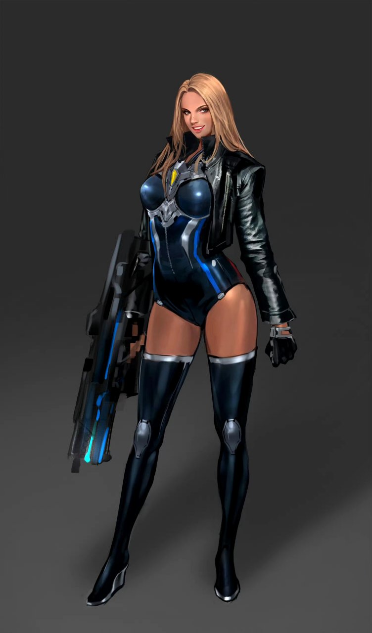 一组英姿飒爽的女战士插画作品,by :eunadraw.#动漫# #插画# #二次元