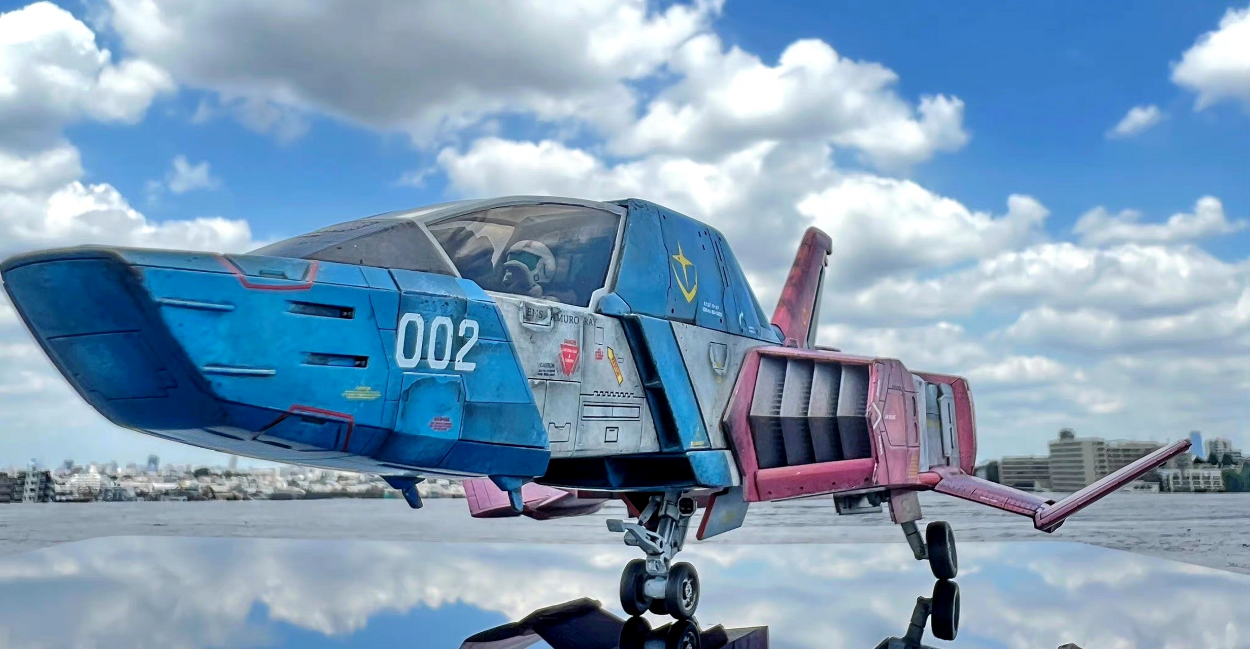 模型欣赏:机动战士高达 hguc 1/35  核心战机,by kakio.