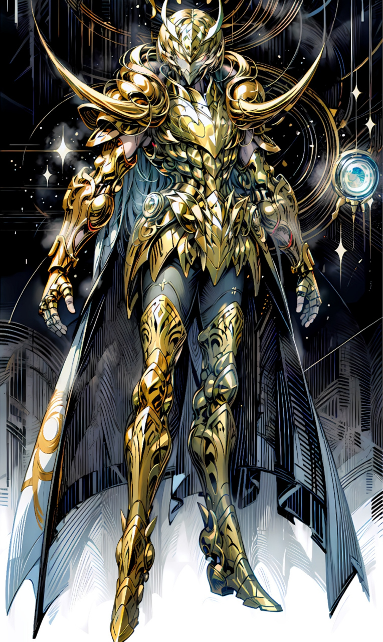 ai创作:白羊座黄金圣斗士,圣衣有设定的外形了.