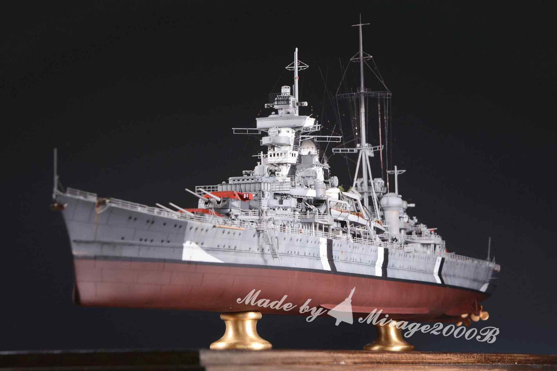 军模欣赏:1/350 德国海军 欧根亲王号重巡洋舰,by 幻影工厂.