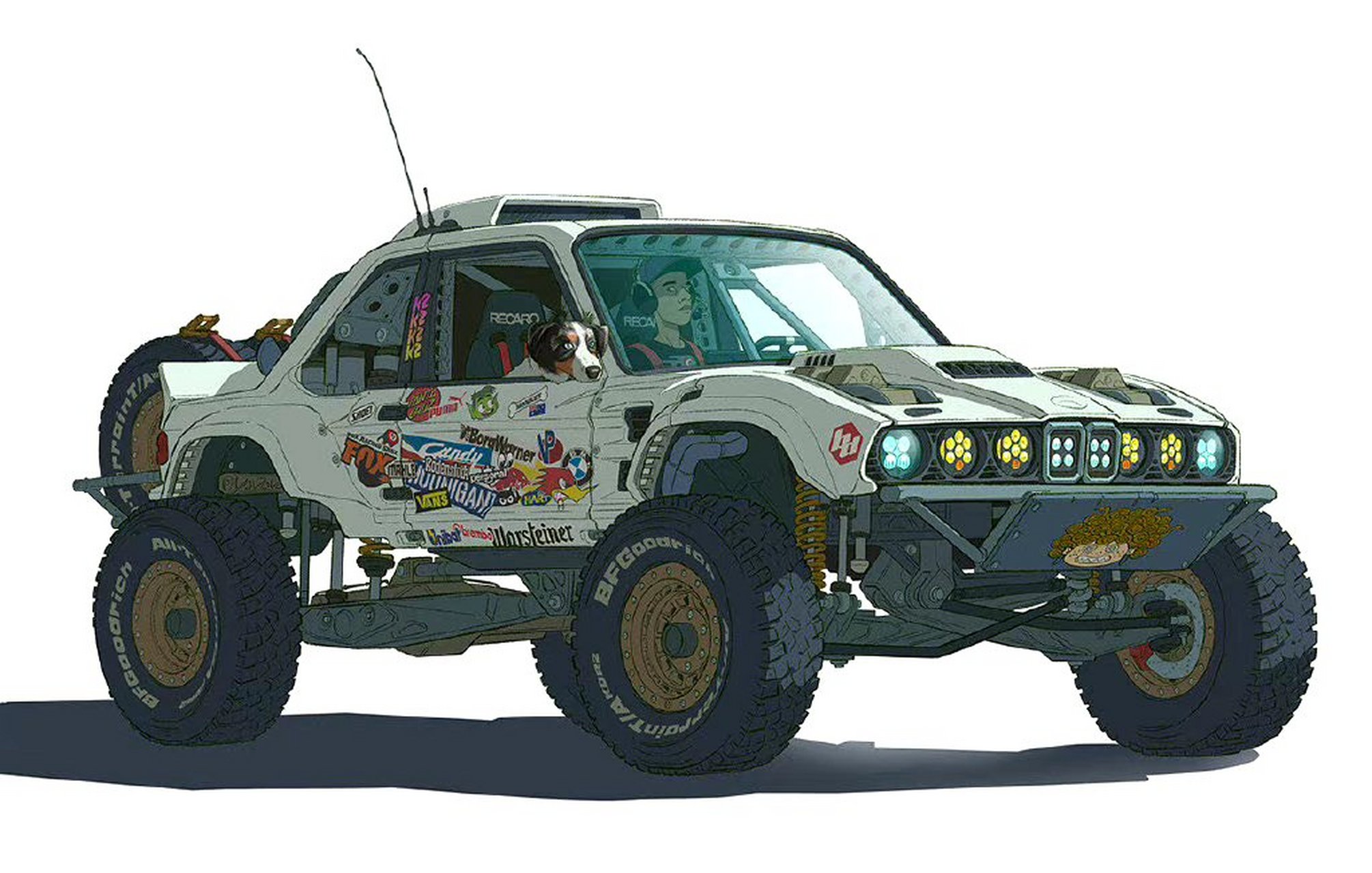 画师damon moran 67创作的一组汽车绘画作品欣赏,描绘了各种风格的