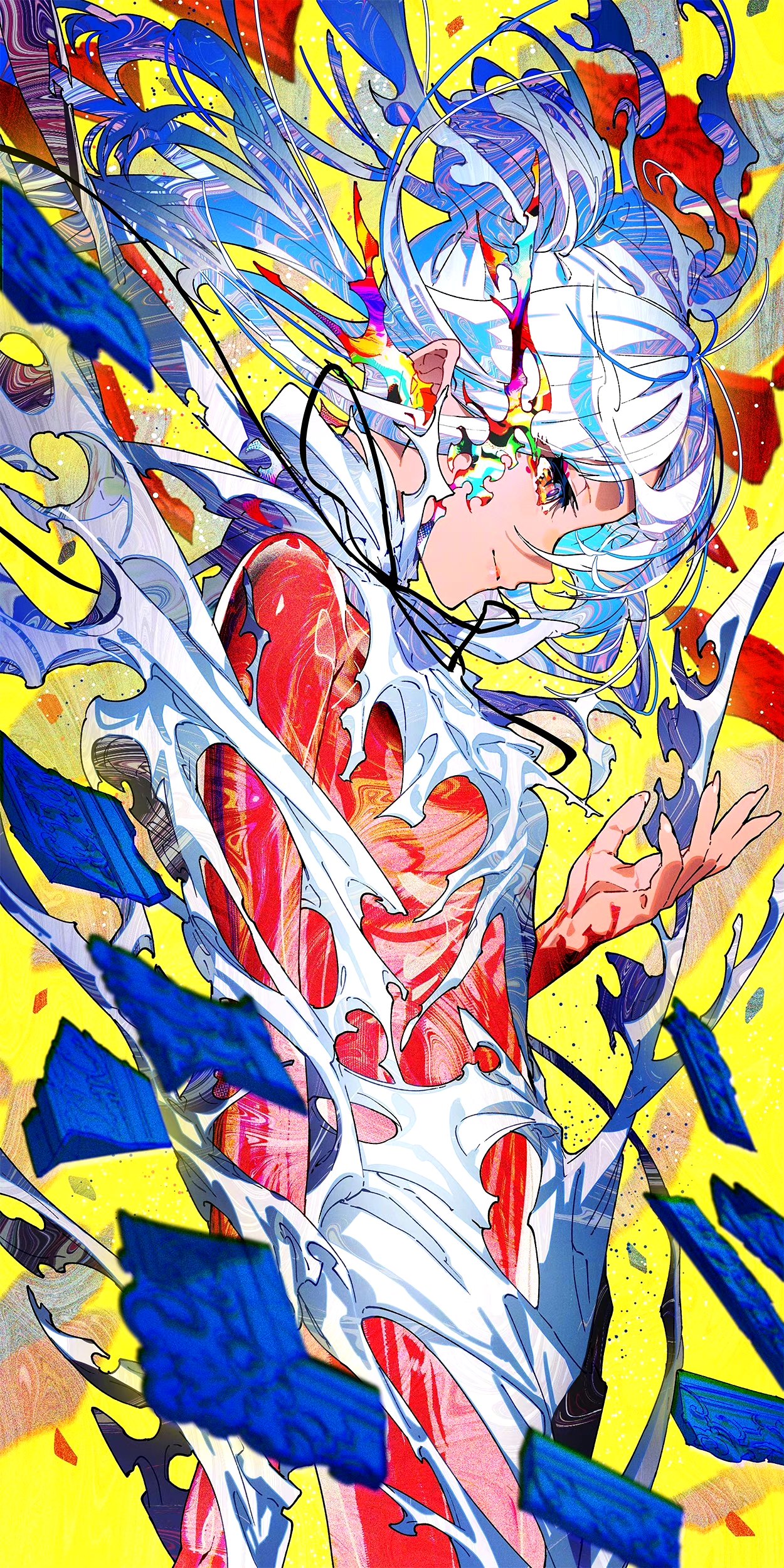 画师mikapikazo动漫人物插画欣赏,用流畅的线条描绘了缤纷华丽的少女