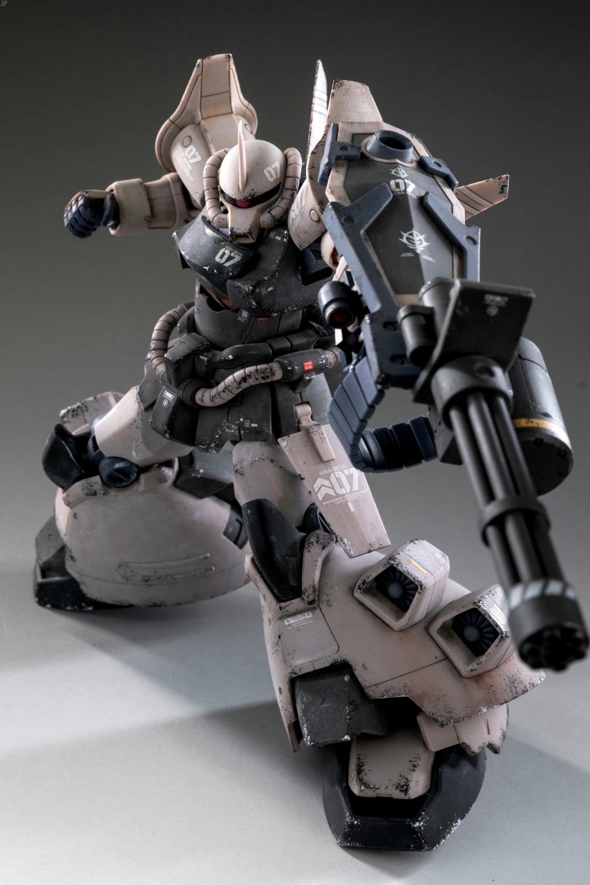 模型欣赏:robot魂 机动战士高达08ms 飞行老虎旧化涂装,by junepop.