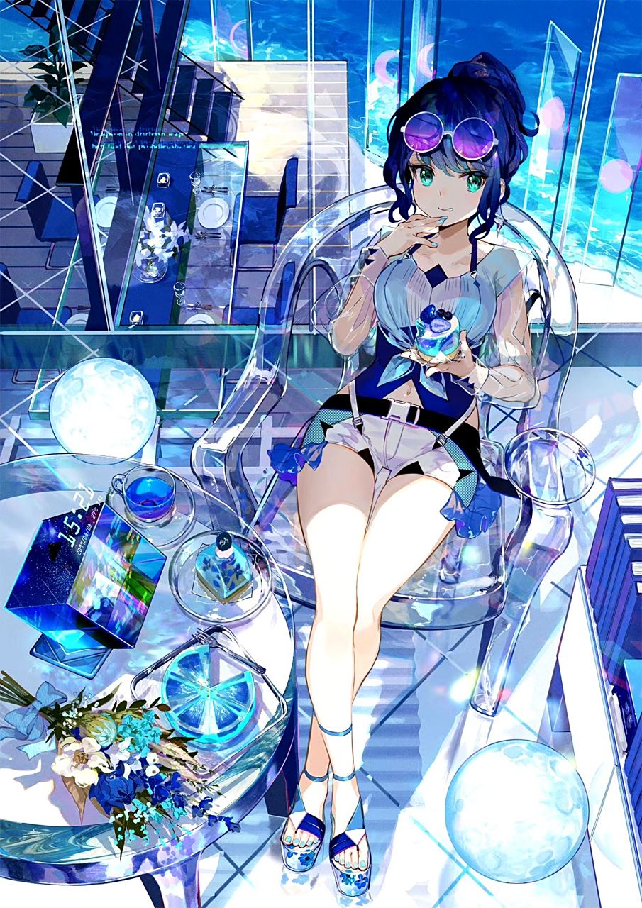 画师藤原动漫人物绘画作品欣赏,色彩绚丽,人物生动传神.