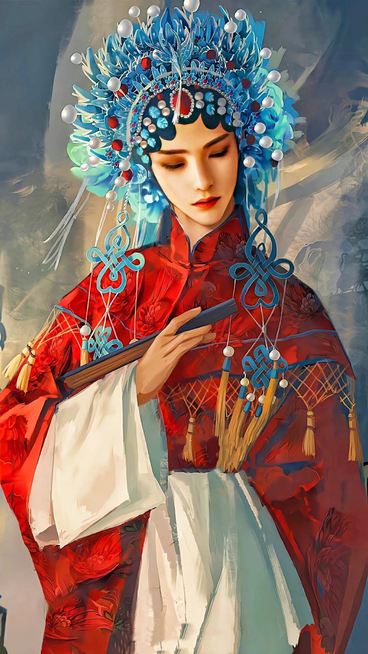 一组戏服女装插画.#动漫# #插画# #二次元