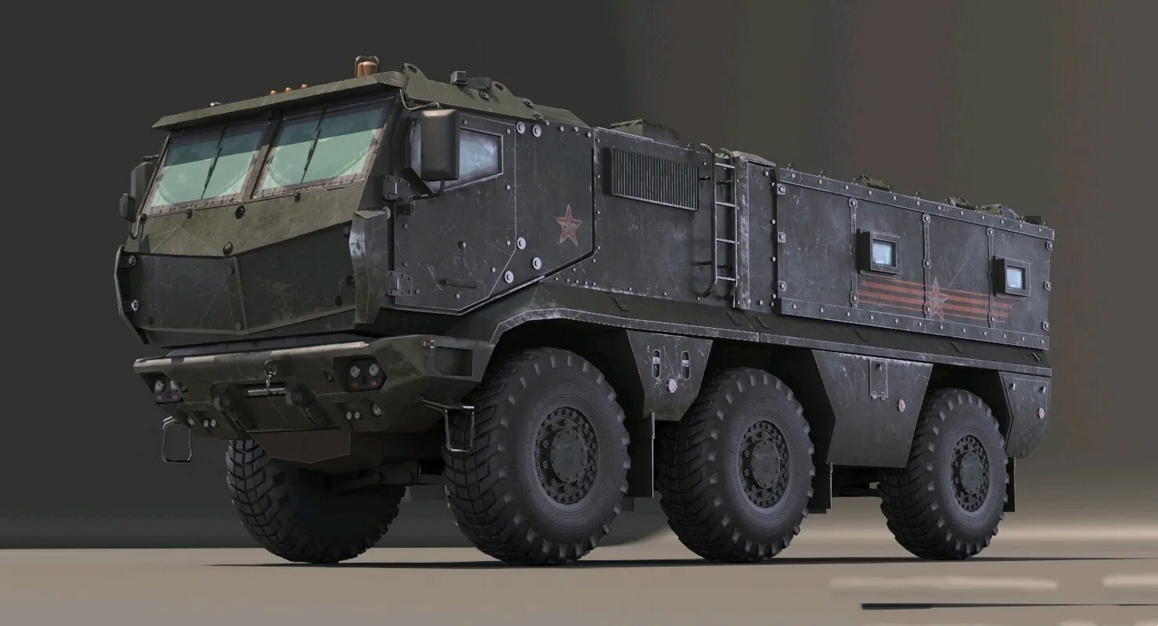 建模欣赏:俄罗斯 卡玛兹·台风k 轮式装甲运兵车.