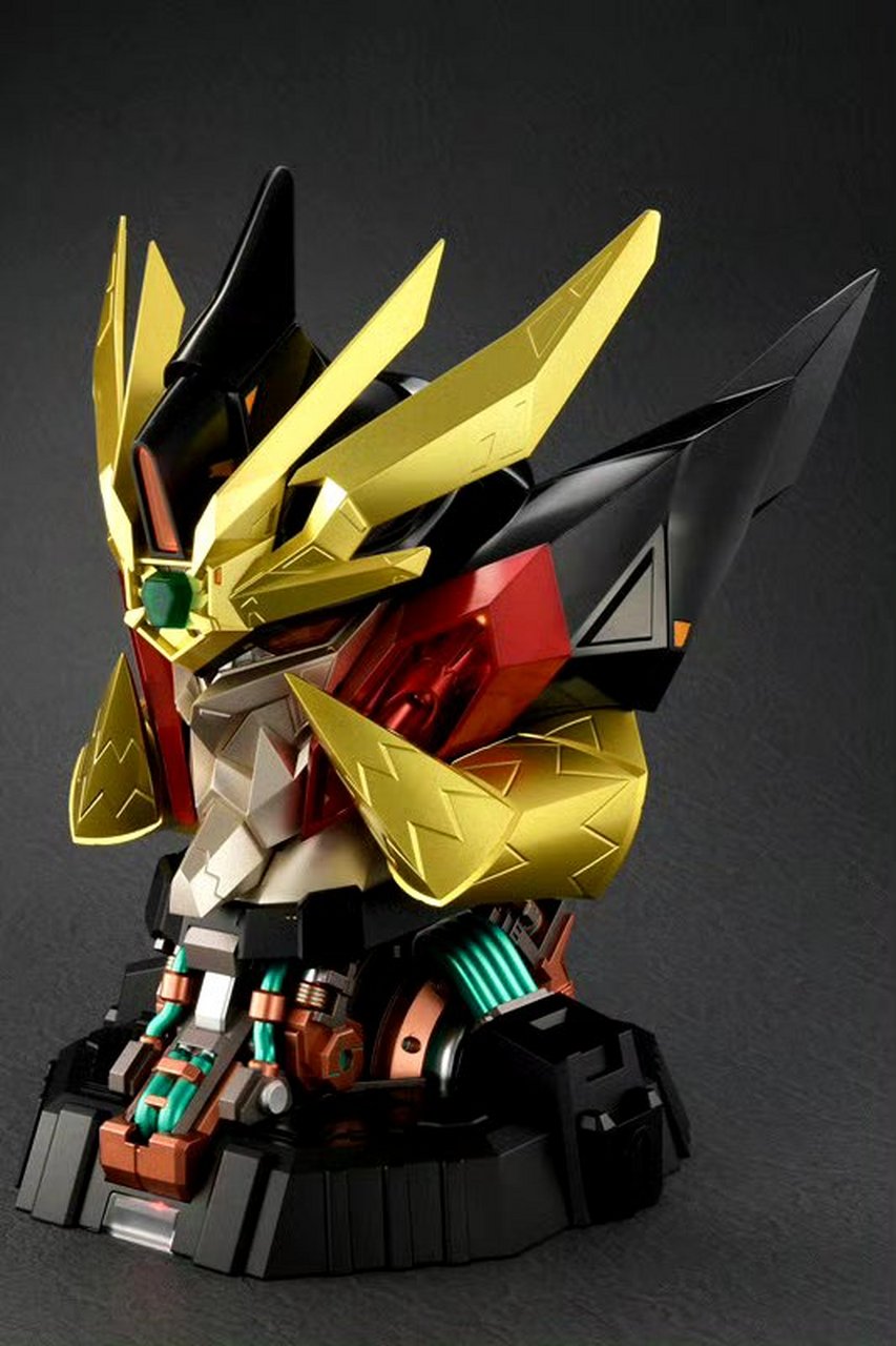 模型欣赏:amakuni 始源勇者王 头像,全高27厘米.#动漫# #模型# #机甲