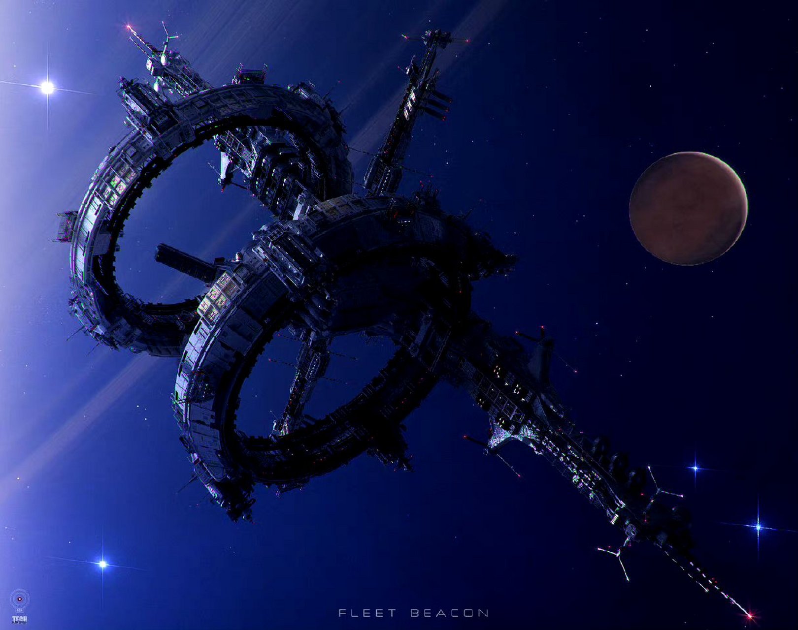 一组外太空空间站设计插画欣赏,by alexey pyatov